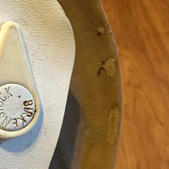 Birkenstock Gizeh Birko-Flor Unisex Size EU 40 US L9 M7 White Slip On Sandals - Picture 6 of 6